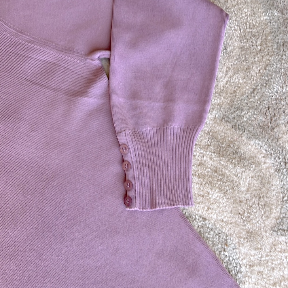 Lilac Buttoned Turtleneck Sweater - Picture 8 of 13
